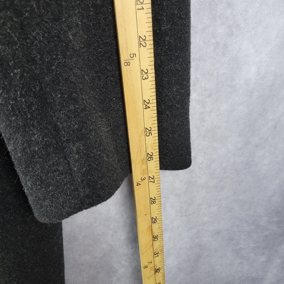 Trade Mark cashmere wool Full coat size L Black/White Italian Fabric - Picture 10 of 14